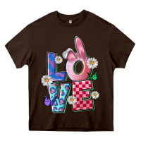 Chocolate Brown easter love Heavy Core Tee - FaDigitalArtStudio