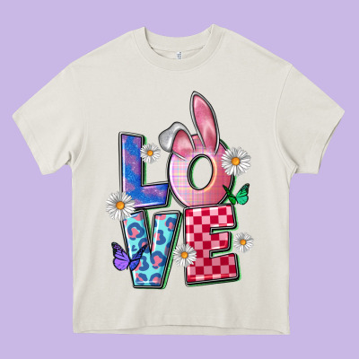 Easter Love Heavy Core Tee Designed By Fadigitalartstudio