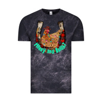 Cloud Black horseshoe chicken Vintage Tee - CowhideDigitalArt
