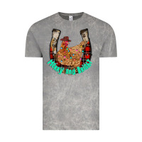 Cloud Rock horseshoe chicken Vintage Tee - CowhideDigitalArt