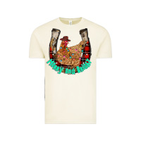 Vintage Arctic horseshoe chicken Vintage Tee - CowhideDigitalArt