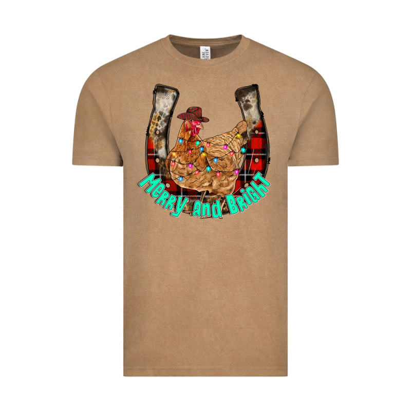 Horseshoe Chicken Vintage Tee by CowhideDigitalArt | Teevron