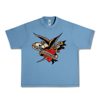 Pebble Blue sailor jerry tattoo art military mermaid Urban Heavy Tee - artisFamous