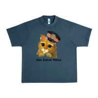 Midnight Navy cat tama train station master Urban Heavy Tee - artisFamous