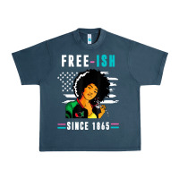 Midnight Navy juneteenth free ish since 1865 black Urban Heavy Tee - artisFamous