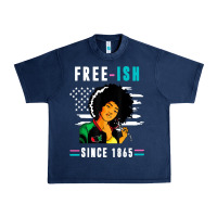 Navy juneteenth free ish since 1865 black Urban Heavy Tee - artisFamous