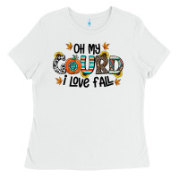 Oh My Gourd I Love Fall Ladies Tee | Teevron