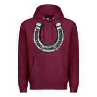 Burgundy horseshoe Premium Hoodie - BarkalooDesign