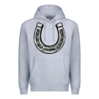 Heather Grey horseshoe Premium Hoodie - BarkalooDesign