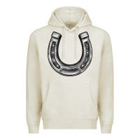 Oatmeal Heather horseshoe Premium Hoodie - BarkalooDesign