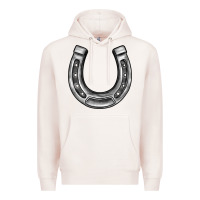 Pale Pink horseshoe Premium Hoodie - BarkalooDesign
