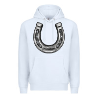 White horseshoe Premium Hoodie - BarkalooDesign
