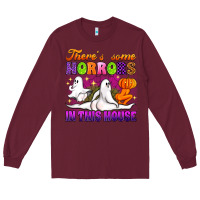 Burgundy theres some horrors in this house Long Sleeve Tee - Artiststas