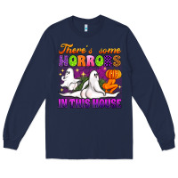Navy theres some horrors in this house Long Sleeve Tee - Artiststas