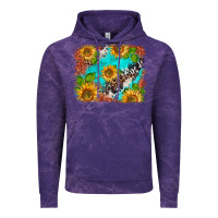 Cloud Purple western sunflowers turquoise cowhide  tooled leather Vintage Hoodie - BarkalooDesign