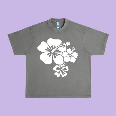 Hawaiian Flower Urban Heavy Tee Designed By Artisfamous