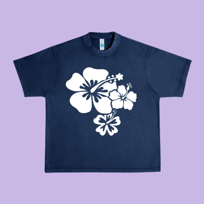 Hawaiian Flower Urban Heavy Tee Designed By Artisfamous