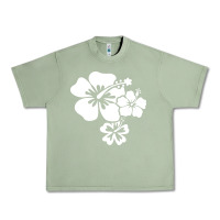 Oil Green hawaiian flower Urban Heavy Tee - artisFamous