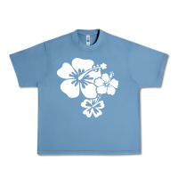 Pebble Blue hawaiian flower Urban Heavy Tee - artisFamous