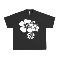 Pigment Black hawaiian flower Urban Heavy Tee - artisFamous
