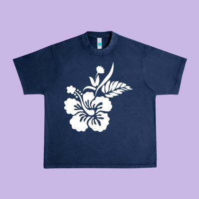 Hawaiian Flower Urban Heavy Tee Designed By Artisfamous