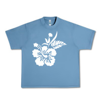 Pebble Blue hawaiian flower Urban Heavy Tee - artisFamous