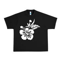 Black hawaiian flower Urban Heavy Tee - artisFamous