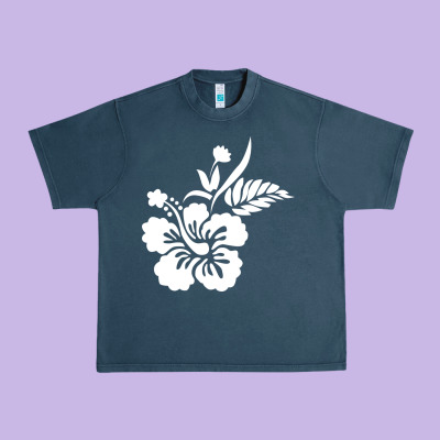 Hawaiian Flower Urban Heavy Tee Designed By Artisfamous