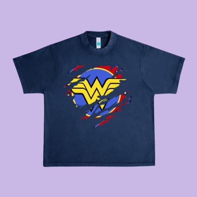 Tear Off Wonder Woman Shield Urban Heavy Tee Designed By Artisfamous