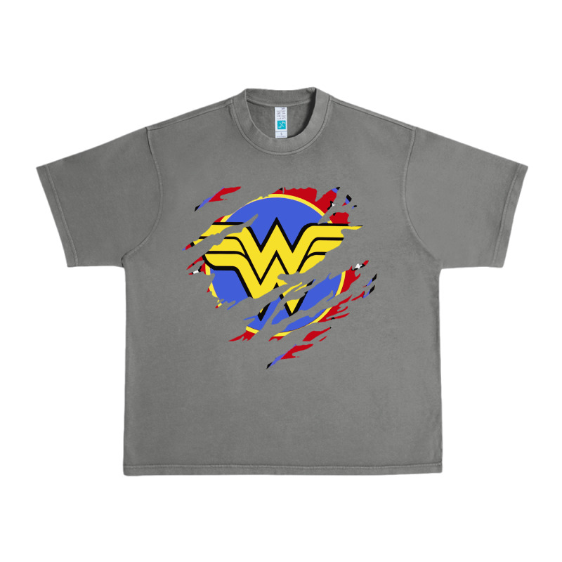 Tear Off Wonder Woman Shield Urban Heavy Tee by artisFamous | Teevron