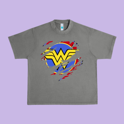 Tear Off Wonder Woman Shield Urban Heavy Tee Designed By Artisfamous