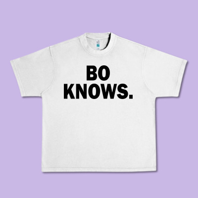 Bo Knows (black Text) Urban Heavy Tee Designed By Artisfamous