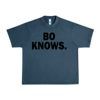 Midnight Navy bo knows (black text) Urban Heavy Tee - artisFamous