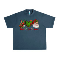 Midnight Navy peace love santa Urban Heavy Tee - RanaPortraitStore