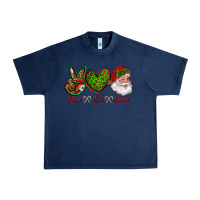 Navy peace love santa Urban Heavy Tee - RanaPortraitStore