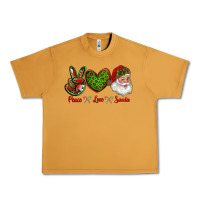 Peanut Butter peace love santa Urban Heavy Tee - RanaPortraitStore