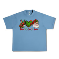 Pebble Blue peace love santa Urban Heavy Tee - RanaPortraitStore