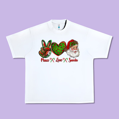 Peace Love Santa Urban Heavy Tee Designed By Ranaportraitstore