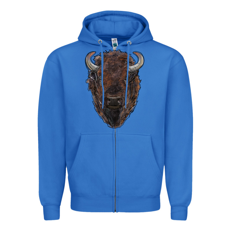 American Bison Zipper Hoodie by RanaPortraitStore | Teevron