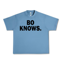 Pebble Blue bo knows (black text) Urban Heavy Tee - artisFamous