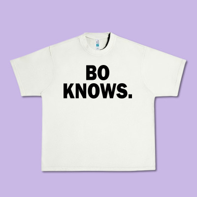 Bo Knows (black Text) Urban Heavy Tee Designed By Artisfamous