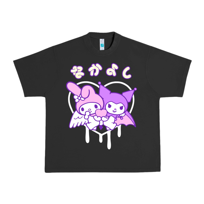 Melody And Kuromi Heart Urban Heavy Tee by artisFamous | Teevron