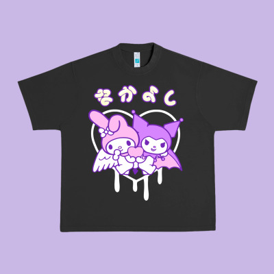 Melody And Kuromi Heart Urban Heavy Tee Designed By Artisfamous