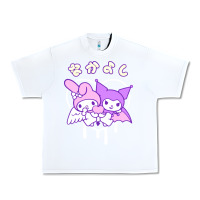 White melody and kuromi heart Urban Heavy Tee - artisFamous