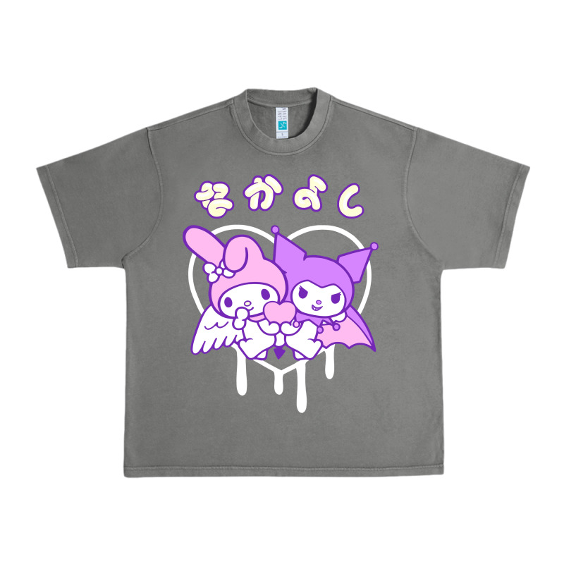 Melody And Kuromi Heart Urban Heavy Tee by artisFamous | Teevron