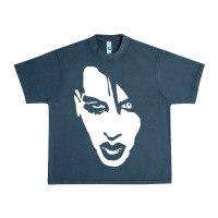 Midnight Navy marilyn manson face Urban Heavy Tee - artisFamous