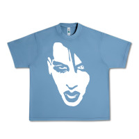 Pebble Blue marilyn manson face Urban Heavy Tee - artisFamous