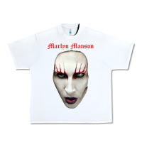 White marilyn manson Urban Heavy Tee - artisFamous