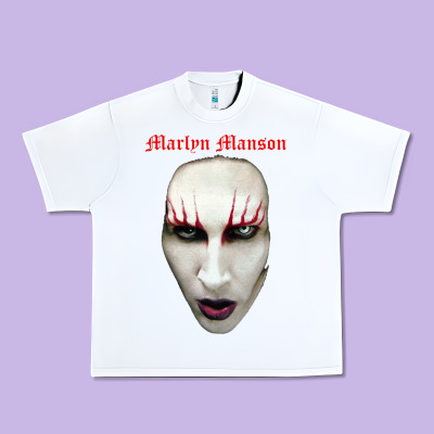 Marilyn Manson Urban Heavy Tee Designed By Artisfamous