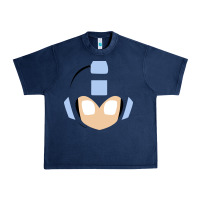 Navy mega man retro video game face Urban Heavy Tee - artisFamous